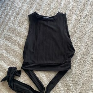 Crop top open back